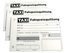 20x TAXI-Fahrpreis-Quittung