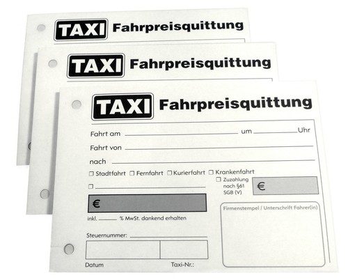 20x taxi fahrpreis - 20x, taxi-fahrpreis-quittung