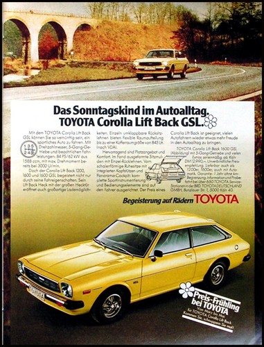 Toyota corolla lift - corolla, gsl