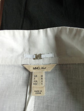 Leinenbluse mit Spitzenbesatz