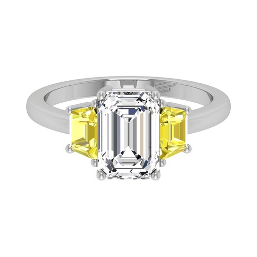 18k weißgold crisscut smaragd - weißgold,
