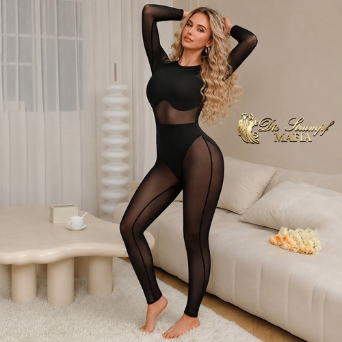 Mesh bodystocking catsuit - bodystocking,