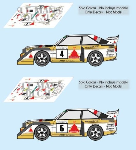 Decals audi quattro e2 - audi, s1