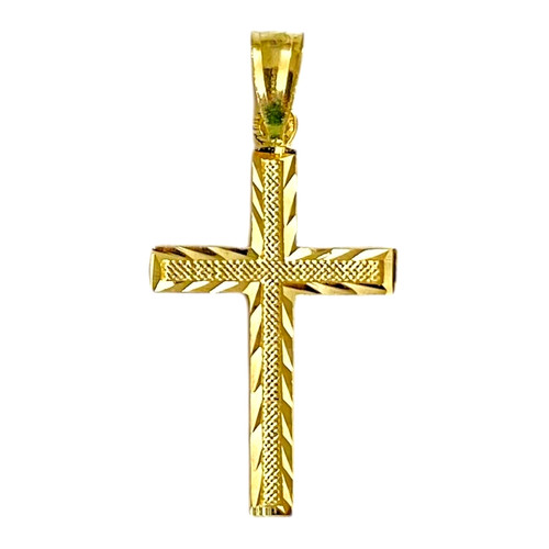 Massiver 14k gelbgold kreuz - massiver,