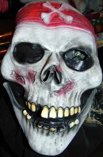Skelett piraten maske - skelett,