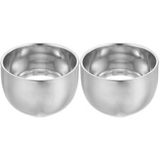  Set of 2 Rasiertopf Edelstahl