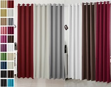 2 x Vorhänge blickdicht mit Ösen Thermogardine Gardine Verdunklung 250gsm e651-2