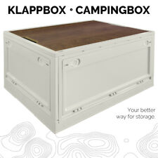 Storage Box 75 L Camping Klappbox Klappkiste faltbar 59x41x34 cm Beige trucky