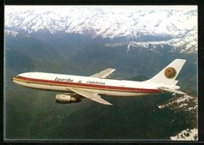 Ansichtskarte Flugzeug Airbus 300 von EgyptAir im Flug 
