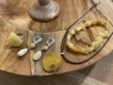 Bernsteinschmuck Bernstein Set Neu Handmade Natur Bernstein