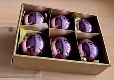 6 WeihnachtsBaumkugeln Violett