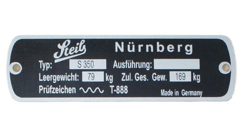 Steib namensschild s350 - steib,