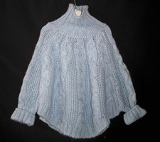 Next Mädchen Strick Poncho Pullover Gr. 110 116 (116 cm - 5/6 Jahre) Zopfmuster 