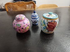 Set Tee-Urnen alte italienische Keramikdose China und ? Döschen&Deckel Porzellan