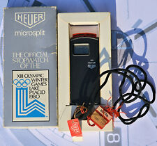 Sehr Selten Stoppuhr Heuer Microsplit Olympiade 1980 Digital Neu Mit Frauen