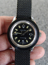 ILONA CORAL VINTAGE DIVER / TAUCHER ARMBAND UHR,  HANDAUFZUG, SWISS MADE