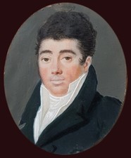 Antique portrait miniatur - antique, um