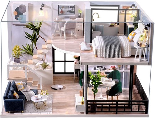 Diy miniatur puppenhaus 24 - puppenhaus, 1:24