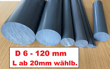 PVC Rundstab Vollstab D 6-120mm Stange  L ab 20mm!! grau Kunststoff Rundmaterial