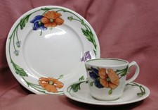 VILLEROY BOCH V&B Amapola Kaffeegedeck 3-tg Kaffeetasse Untere Kuchenteller 8754
