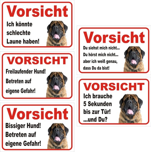 Schild vorsicht mastiff - schild,