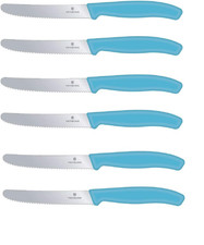 Victorinox | Tafelmesser Set | Swiss Classic | Karibikblau | 6er Pack | präzise 