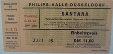 VINTAGE TICKET stub SANTANA