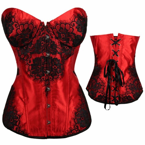 Roter satin burlesque - roter, korsett