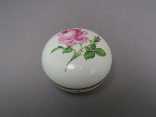 Meissen rote rose - rose, deckeldose
