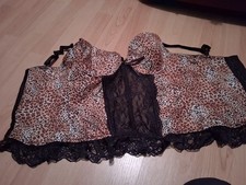 Corsage Korsett mit String, Schwarz, Größe S 34 36 Körbchengrösse 80B