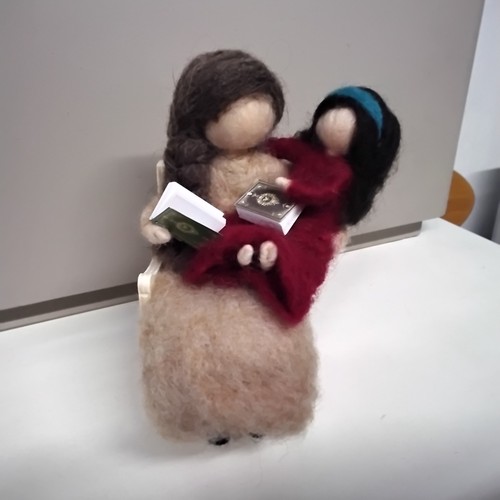 Filzpuppe mutter und kind - filzpuppe,