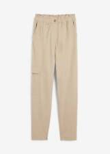 Cargo Jeans High Waist Paperbag Gr. 42 Sand Damenjeans Cargohose Neu