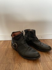 Fiorentini Baker Damen Leder Stiefel Boots Gr 38 Schwarz Stiefelette Knöchel Zip