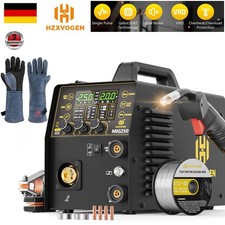 HZXVOGEN 6-in-1 Alu-MIG-Schweißgerät 250A: Gas/Gaslos, MMA, WIG Wig Schweißgerät
