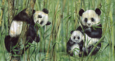 3 Servietten ~ Exotische Tiere, Panda in den Schilfdicken, Tropen ~ 33x33