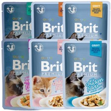 72x85g Brit Cat Nassfutter Gravy Katzenfutter Frischebeutel Geschmack-Mix