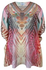 Tunika gemustert Urlaub Sommermode Strandmode Bademode farbenfroh Boho