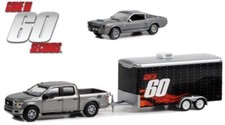 FORD F-150 XL + Trailer + 1967 Eleanor "damaged"  - grey - Greenlight 1:64
