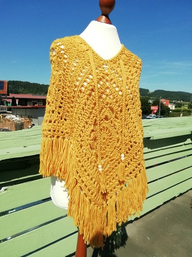 Poncho häkelponcho hippie - poncho, *
