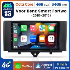 Für Mercedes Benz Smart 451 2010-2015 Android 14 Autoradio Navi Car-Play 4+64GB