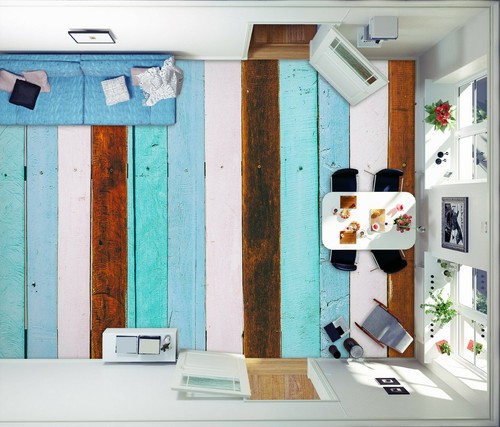 Blaue holzbrett 1113na - 3d,