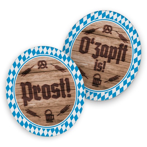 Itenga 40x bierdeckel rund - bierdeckel,