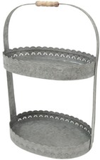 Etagere Metall oval 2 Stöckig