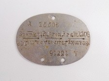 Erkennungsmarke Stammkompanie Panzer Grenadier Ersatz Bataillon 108 WW2 2 Wk