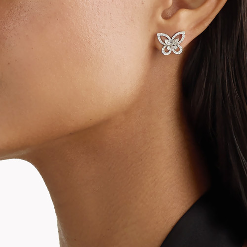 Karat weißgold diamant - 14,