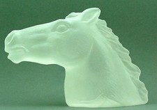 Pferdekopf aus Kristallglas