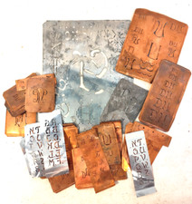 Lot Monogramm Künstler Aussteuer Schablone Wäsche Stickerei Initialen