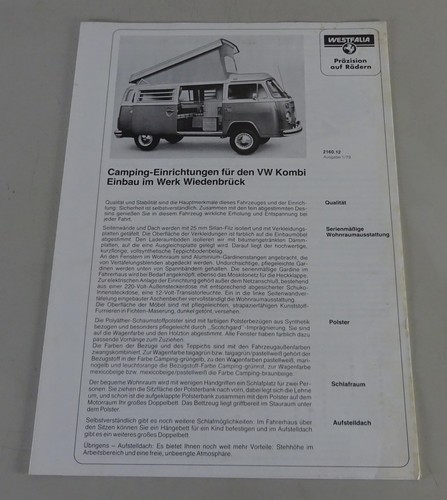 Prospekt broschüre vw t2 - /,