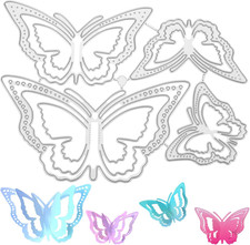 4 Stück 3D Schmetterling