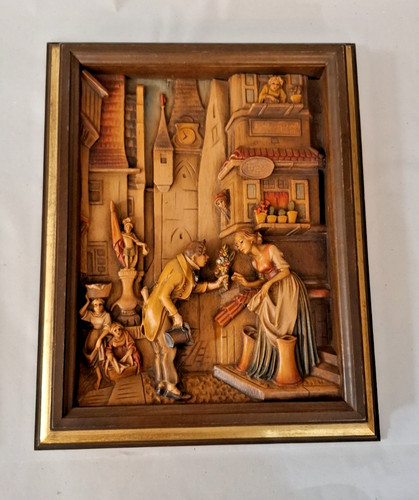 Holzrelief nach spitzweg - holzrelief,